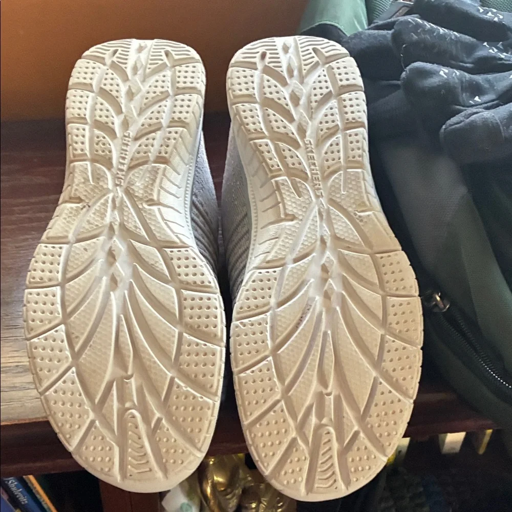 Skechers Gray and Teal Women's Sneakers - Picture 3 of 5